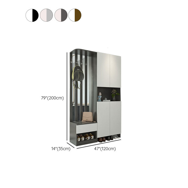 Modern 2-door Wood 78.74" Tall Accent Cabinet with Drawer for Living Room Clearhalo 'Cabinets & Chests' 'cabinets_chests' 'furn' 'furn_cabinets_chests' 'Furniture' 'Living Room Furniture' 7823615