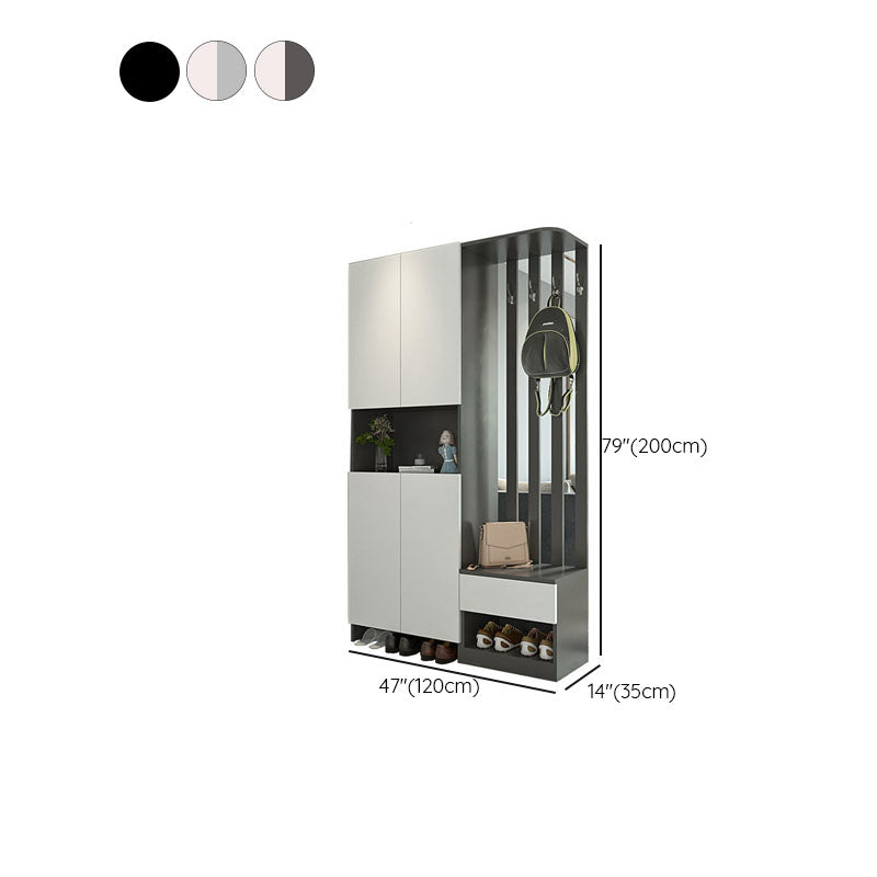 Modern 2-door Wood 78.74" Tall Accent Cabinet with Drawer for Living Room Clearhalo 'Cabinets & Chests' 'cabinets_chests' 'furn' 'furn_cabinets_chests' 'Furniture' 'Living Room Furniture' 7823616