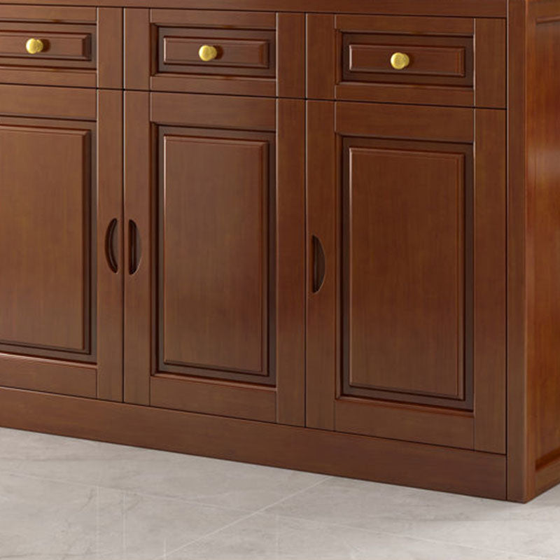 3-drawer Solid Wood Cabinet 15.74" Wide Accent Cabinet Doors Clearhalo 'Cabinets & Chests' 'cabinets_chests' 'furn' 'furn_cabinets_chests' 'Furniture' 'Living Room Furniture' 7823636
