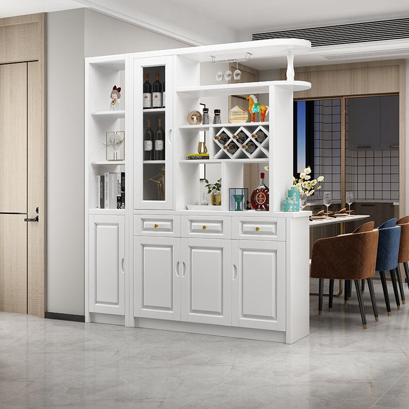 3-drawer Solid Wood Cabinet 15.74" Wide Accent Cabinet Doors 59"L x 16"W x 79"H White Clearhalo 'Cabinets & Chests' 'cabinets_chests' 'furn' 'furn_cabinets_chests' 'Furniture' 'Living Room Furniture' 7823641