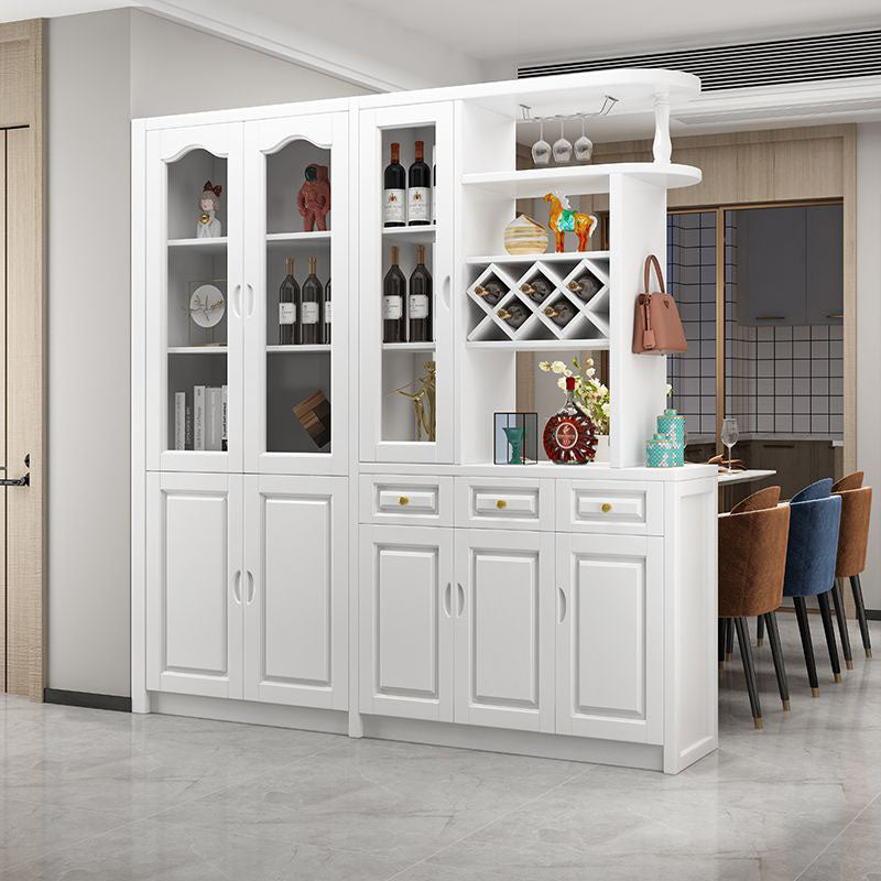 3-drawer Solid Wood Cabinet 15.74" Wide Accent Cabinet Doors White Clearhalo 'Cabinets & Chests' 'cabinets_chests' 'furn' 'furn_cabinets_chests' 'Furniture' 'Living Room Furniture' 7823649
