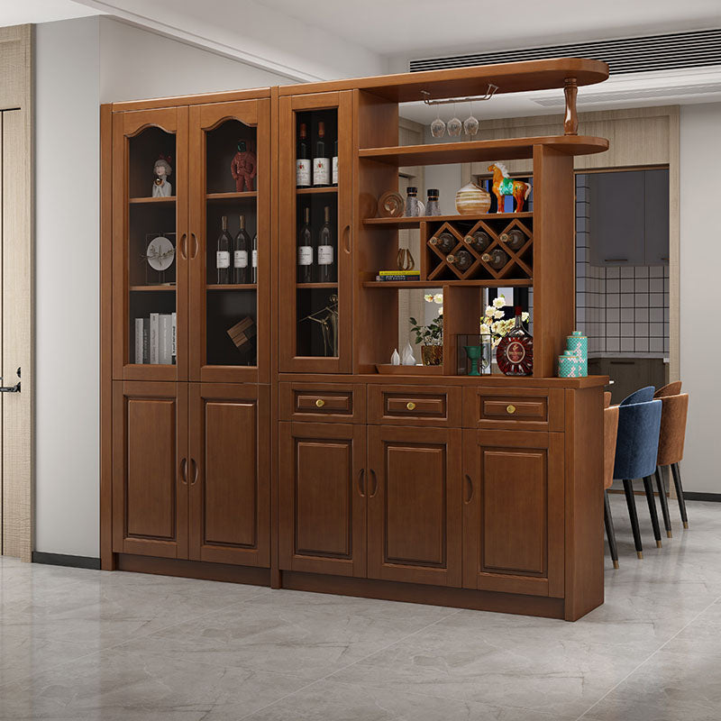3-drawer Solid Wood Cabinet 15.74" Wide Accent Cabinet Doors Walnut Clearhalo 'Cabinets & Chests' 'cabinets_chests' 'furn' 'furn_cabinets_chests' 'Furniture' 'Living Room Furniture' 7823655