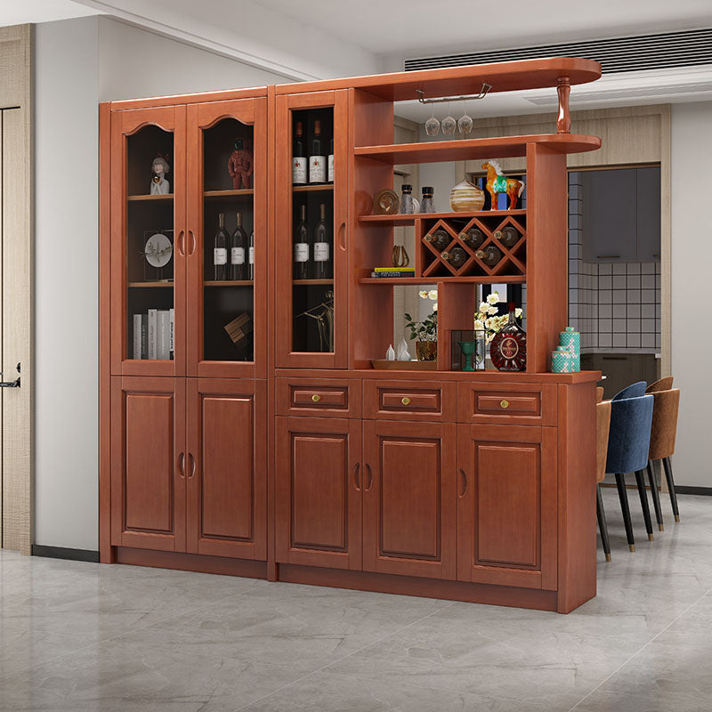 3-drawer Solid Wood Cabinet 15.74" Wide Accent Cabinet Doors Medium Wood Clearhalo 'Cabinets & Chests' 'cabinets_chests' 'furn' 'furn_cabinets_chests' 'Furniture' 'Living Room Furniture' 7823656