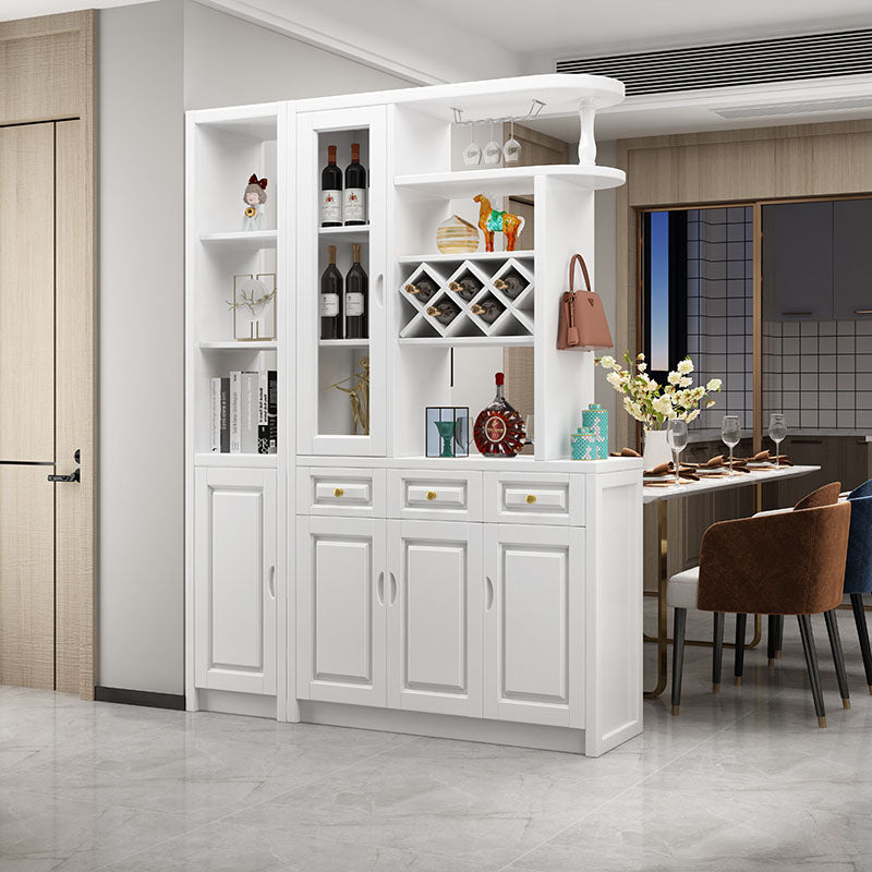 3-drawer Solid Wood Cabinet 15.74" Wide Accent Cabinet Doors 51"L x 16"W x 79"H White Clearhalo 'Cabinets & Chests' 'cabinets_chests' 'furn' 'furn_cabinets_chests' 'Furniture' 'Living Room Furniture' 7823657