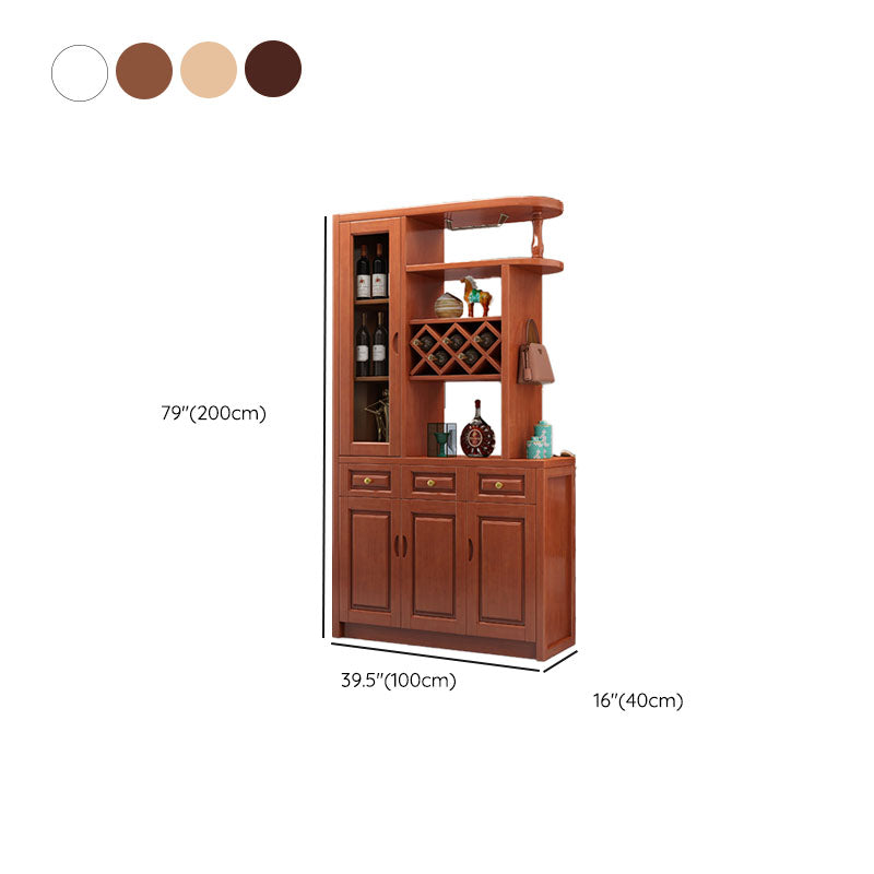 3-drawer Solid Wood Cabinet 15.74" Wide Accent Cabinet Doors Clearhalo 'Cabinets & Chests' 'cabinets_chests' 'furn' 'furn_cabinets_chests' 'Furniture' 'Living Room Furniture' 7823661