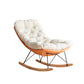 Sedia scandinava Parsons con beige trapuntato e base a slitta