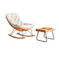 Sedia scandinava Parsons con beige trapuntato e base a slitta