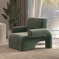 Moderne wollen blend accent fauteuil met strakke rug voor woonkamer