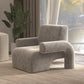 Moderne wollen blend accent fauteuil met strakke rug voor woonkamer