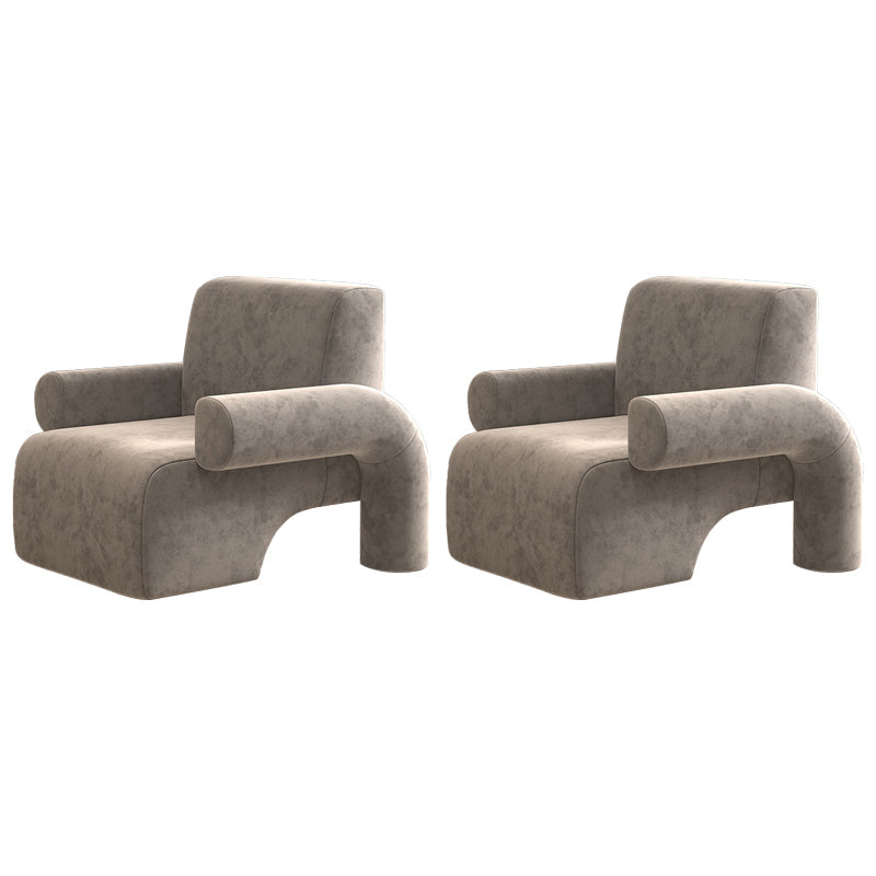 Poltrona moderna di accento di miscela di lana con schiena stretta per soggiorno