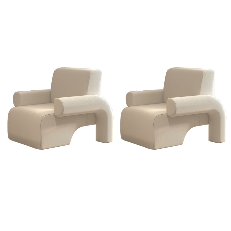 Poltrona moderna di accento di miscela di lana con schiena stretta per soggiorno