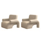 Moderne wollen blend accent fauteuil met strakke rug voor woonkamer