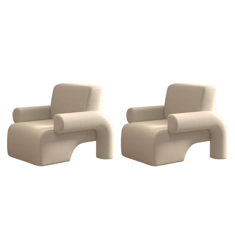 Modern Wool Blend Accent Armchair with Tight Back for Living Room