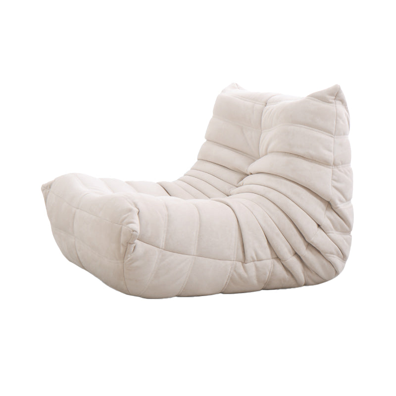 Contemporary Parsons Chair with Sewn Pillow Back Armless Chair White 1 Piece Clearhalo 'Accent Chairs' 'accent_chairs' 'Chairs & Seating' 'furn' 'furn_accent_chairs' 'Furniture' 'Living Room Furniture' 7823743