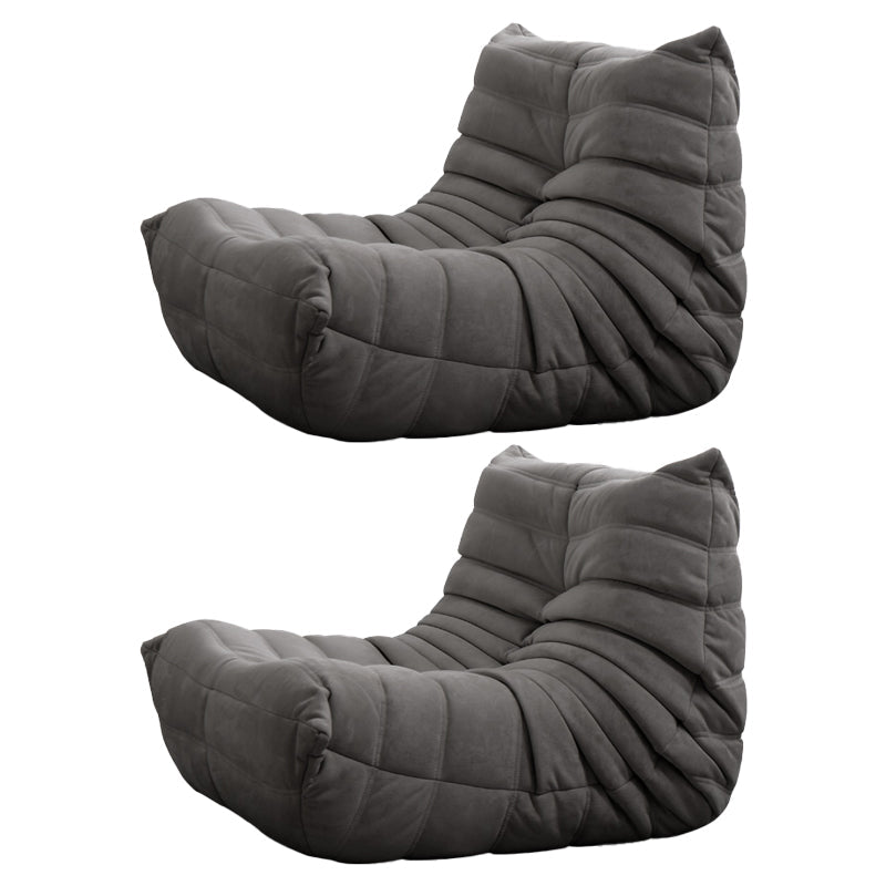 Contemporary Parsons Chair with Sewn Pillow Back Armless Chair Gray 2 Piece Set Clearhalo 'Accent Chairs' 'accent_chairs' 'Chairs & Seating' 'furn' 'furn_accent_chairs' 'Furniture' 'Living Room Furniture' 7823749