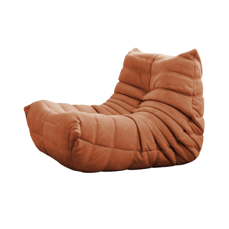 Contemporary Parsons Chair with Sewn Pillow Back Armless Chair Orange 1 Piece Clearhalo 'Accent Chairs' 'accent_chairs' 'Chairs & Seating' 'furn' 'furn_accent_chairs' 'Furniture' 'Living Room Furniture' 7823759