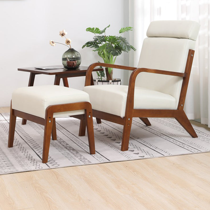 Scandinavian Basic Four Leg Armchair Solid Wood Living Room Armchair Clearhalo 'Accent Chairs' 'accent_chairs' 'Chairs & Seating' 'furn' 'furn_accent_chairs' 'Furniture' 'Living Room Furniture' 7823813