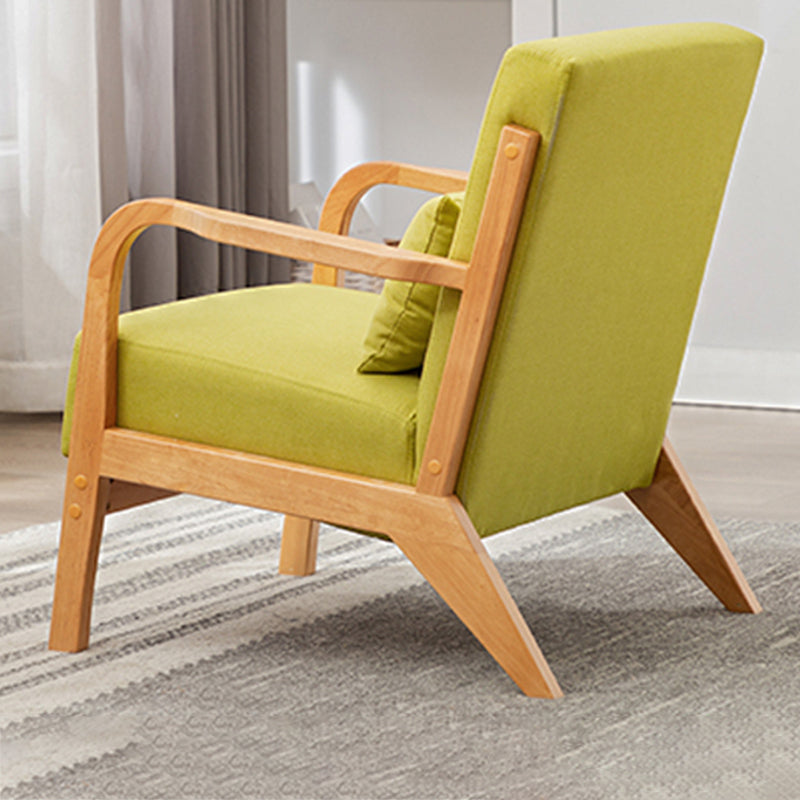 Scandinavian Basic Four Leg Armchair Solid Wood Living Room Armchair Clearhalo 'Accent Chairs' 'accent_chairs' 'Chairs & Seating' 'furn' 'furn_accent_chairs' 'Furniture' 'Living Room Furniture' 7823828