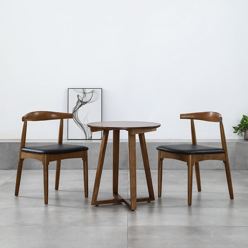 Single Round Sled Solid Wood Medium Wood Coffee Cocktail Table Clearhalo 'Coffee & Accent Tables' 'Coffee Tables' 'coffee_tables' 'furn' 'furn_coffee_tables' 'Furniture' 'Living Room Furniture' 7824663