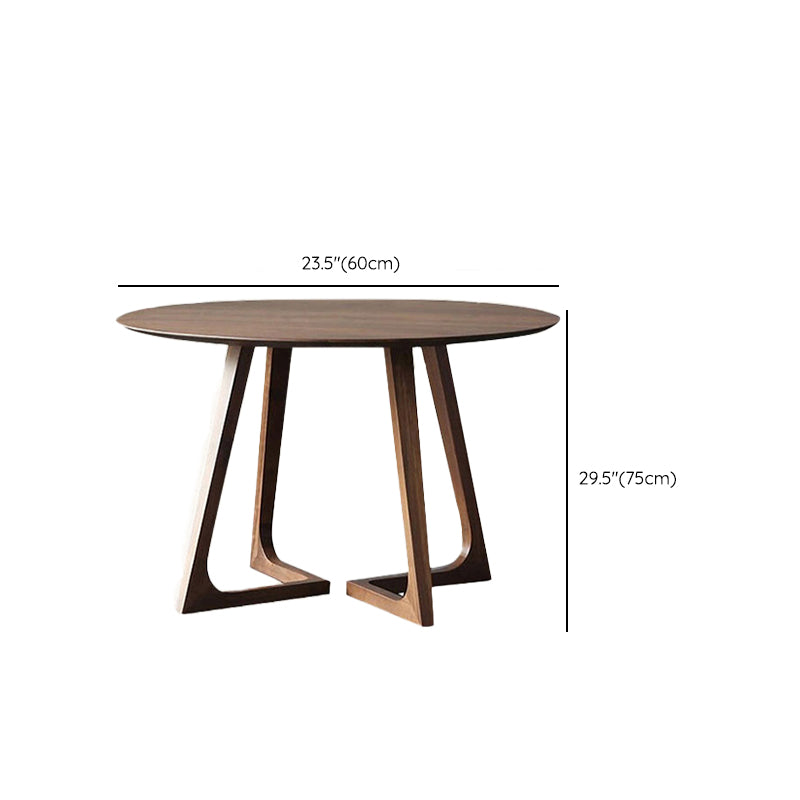Single Round Sled Solid Wood Medium Wood Coffee Cocktail Table Clearhalo 'Coffee & Accent Tables' 'Coffee Tables' 'coffee_tables' 'furn' 'furn_coffee_tables' 'Furniture' 'Living Room Furniture' 7824672