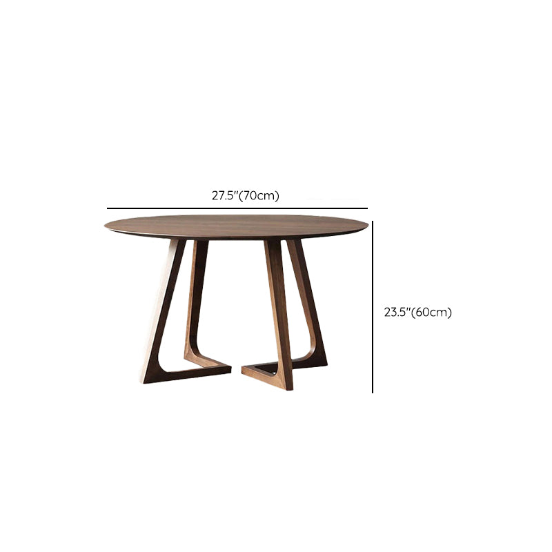 Single Round Sled Solid Wood Medium Wood Coffee Cocktail Table Clearhalo 'Coffee & Accent Tables' 'Coffee Tables' 'coffee_tables' 'furn' 'furn_coffee_tables' 'Furniture' 'Living Room Furniture' 7824679