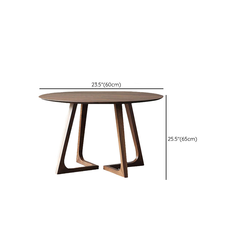 Single Round Sled Solid Wood Medium Wood Coffee Cocktail Table Clearhalo 'Coffee & Accent Tables' 'Coffee Tables' 'coffee_tables' 'furn' 'furn_coffee_tables' 'Furniture' 'Living Room Furniture' 7824681