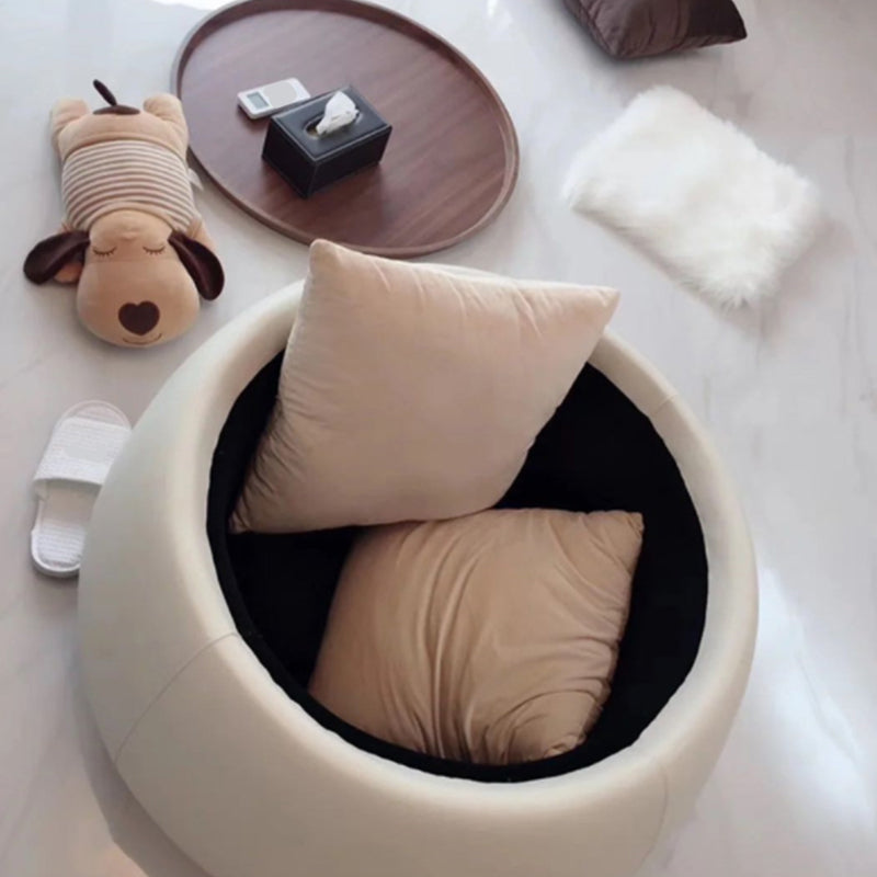 Mesa de cóctel de café negro de madera redonda contemporánea con almacenamiento