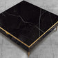 Glam 4 Legs Single Black Glass and Metal Coffee Or End Table