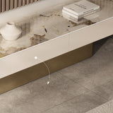 Glam No Distressing Slate Pedestal Coffee Or End Table with Drawer Clearhalo 'Coffee & Accent Tables' 'Coffee Tables' 'coffee_tables' 'furn' 'furn_coffee_tables' 'Furniture' 'Living Room Furniture' 7824901