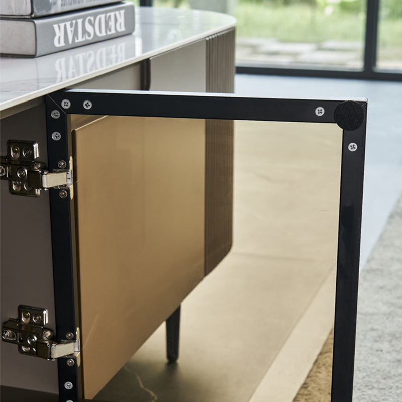 Witte leisteen slaapkamer rechthoek en ronde moderne koffie of eindtafel met opslag