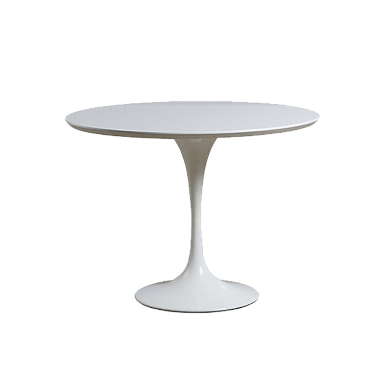 Set da pranzo contemporaneo da 1/5 pezzi con tavolo rotondo e sedie marroni opache