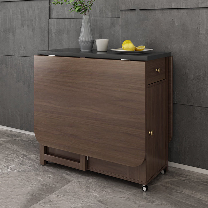 3/5/7 Pieces Modern Folding Solid Wood Multi Purpose Dining Set for Home Clearhalo 'Dining Room Sets' 'Dining Tables & Seating' 'dining_room_set' 'furn' 'furn_dining_room_set' 'Furniture' 'Kitchen & Dining Furniture' 7825322