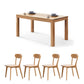 5/7 PCSソリッドウッド4脚の標準高さのディネットテーブル椅子付き