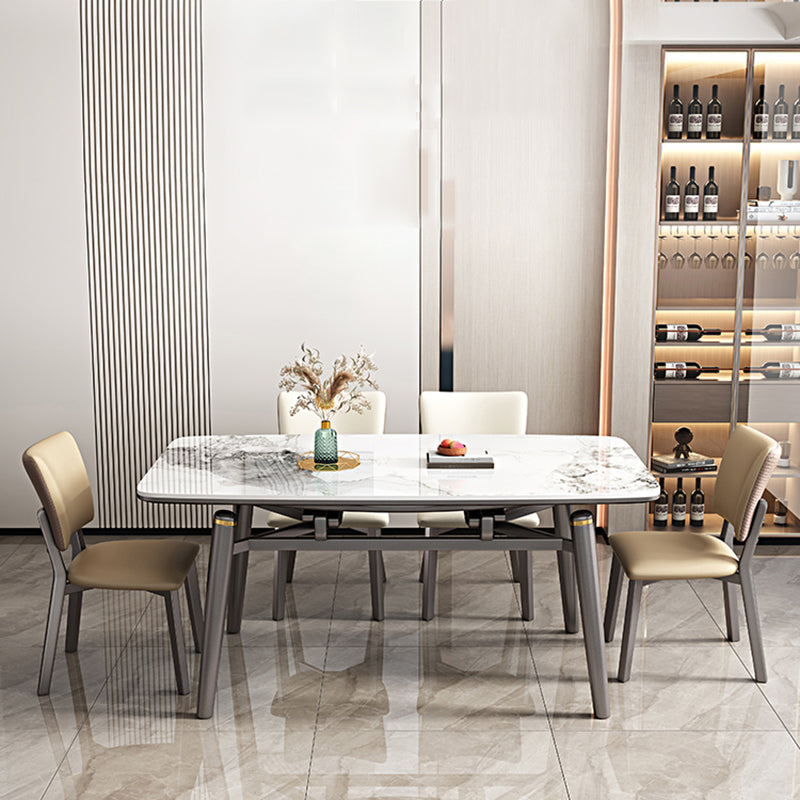 1/5/7 pezzi moderni tavolo da dinette a forma rotonda con sedia imbottita