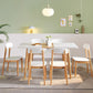 7 stuks moderne stijl witte top massief houtbasis dinerset voor thuis