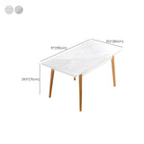 7 stuks moderne stijl witte top massief houtbasis dinerset voor thuis