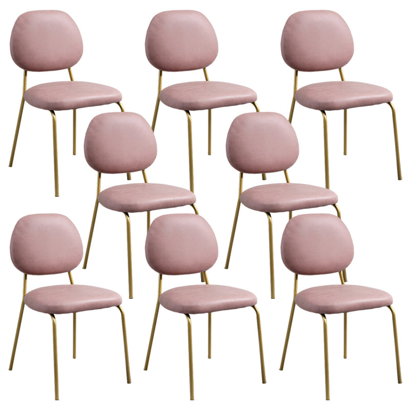 現代的なダイニングルーム布張りのアームレスオープンバックダイニングチェア