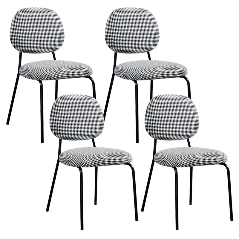 現代的なダイニングルーム布張りのアームレスオープンバックダイニングチェア