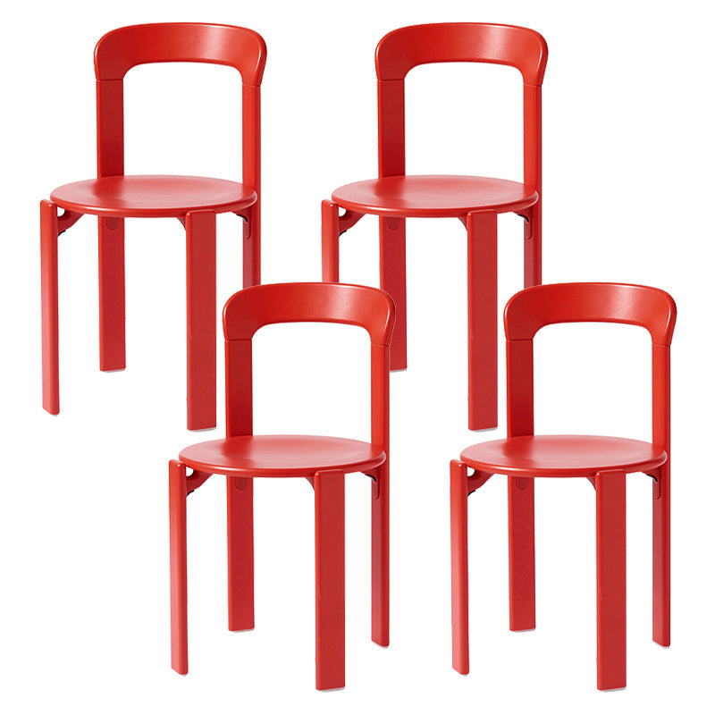 Silla lateral de comedor de madera abierta de estilo contemporáneo para sala de estar