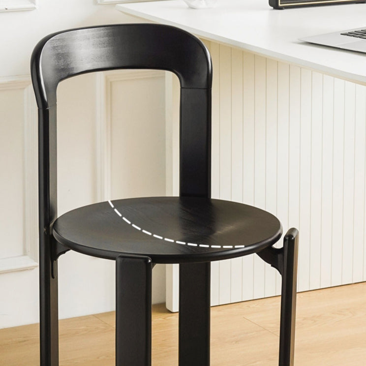 Sedia da pranzo in legno aperto in stile contemporaneo per soggiorno