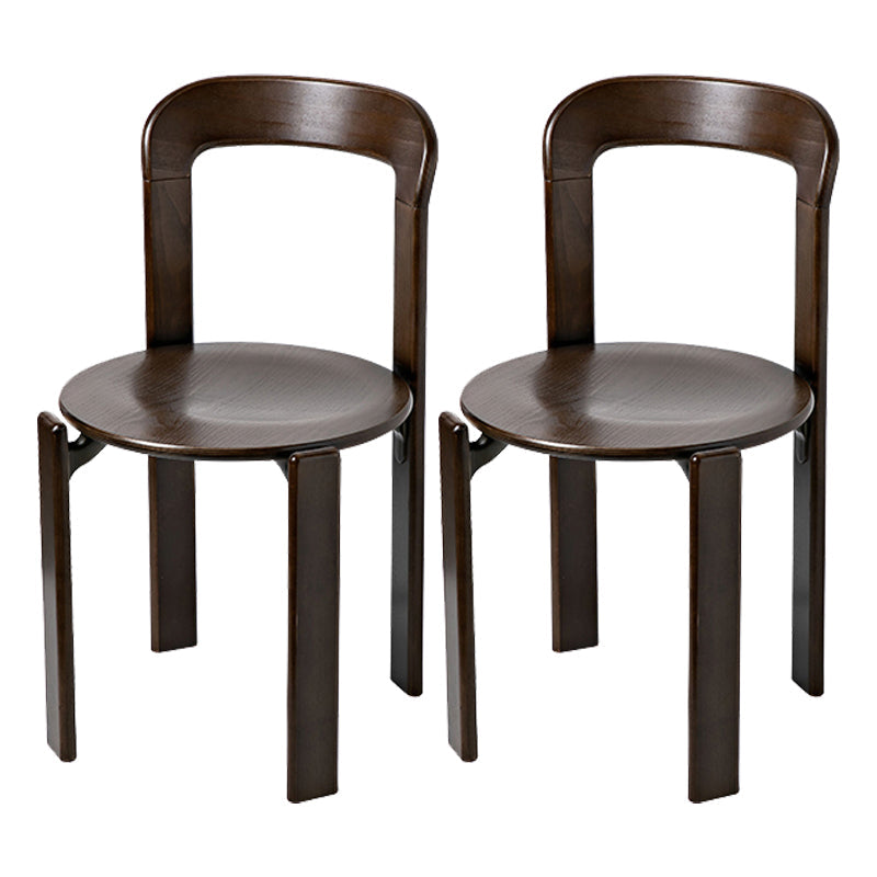 Silla lateral de comedor de madera abierta de estilo contemporáneo para sala de estar