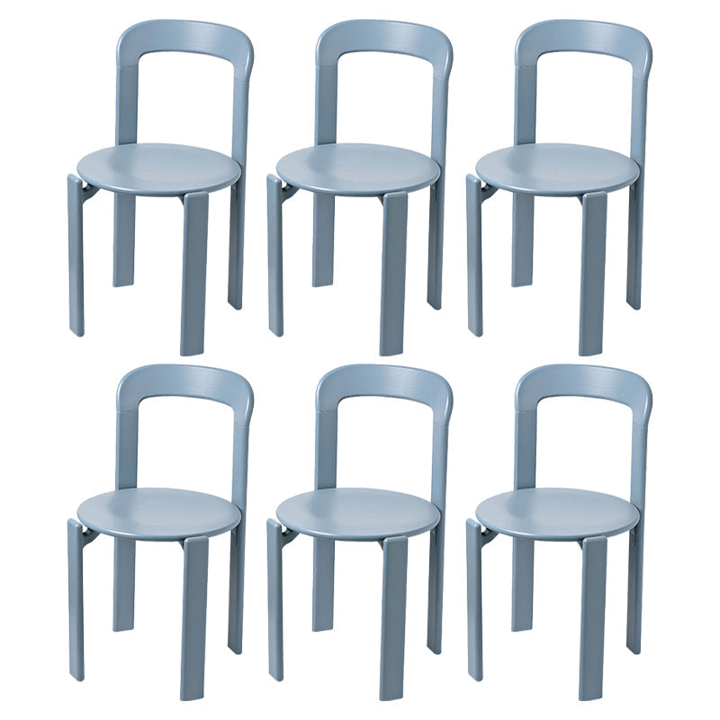 Contemporary Style Open Back Wood Dining Side Chair for Living Room