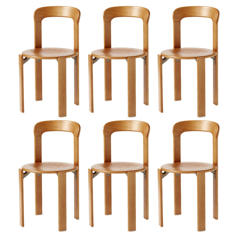 Sedia da pranzo in legno aperto in stile contemporaneo per soggiorno