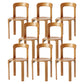 Contemporary Style Open Back Wood Dining Side Chair for Living Room