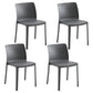 Modern Dining Room Armless Plastic Stacking Parsons Dining Chair