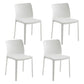 Modern Dining Room Armless Plastic Stacking Parsons Dining Chair