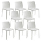 Modern Dining Room Armless Plastic Stacking Parsons Dining Chair