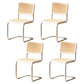 Contemporary Style Open Back Plastic Metal Base Dining Side Chair for Home White 4 Piece Set Clearhalo 'Dining Chairs' 'Dining Tables & Seating' 'dining_chair' 'furn' 'furn_dining_chair' 'Furniture' 'Kitchen & Dining Furniture' 7825906