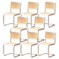Contemporary Style Open Back Plastic Metal Base Dining Side Chair for Home White 8 Piece Set Clearhalo 'Dining Chairs' 'Dining Tables & Seating' 'dining_chair' 'furn' 'furn_dining_chair' 'Furniture' 'Kitchen & Dining Furniture' 7825908