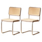 Contemporary Style Open Back Plastic Metal Base Dining Side Chair for Home Khaki 2 Piece Set Clearhalo 'Dining Chairs' 'Dining Tables & Seating' 'dining_chair' 'furn' 'furn_dining_chair' 'Furniture' 'Kitchen & Dining Furniture' 7825920